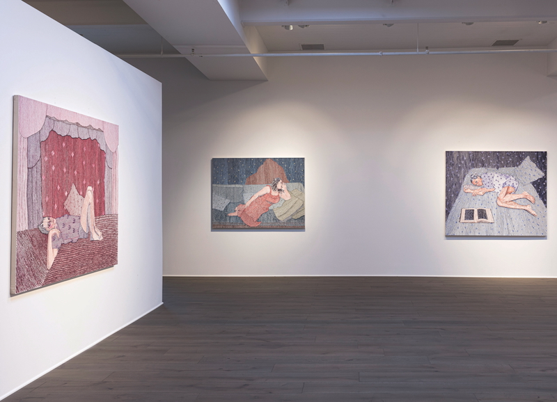 Brittany miller work hung in a gallery space