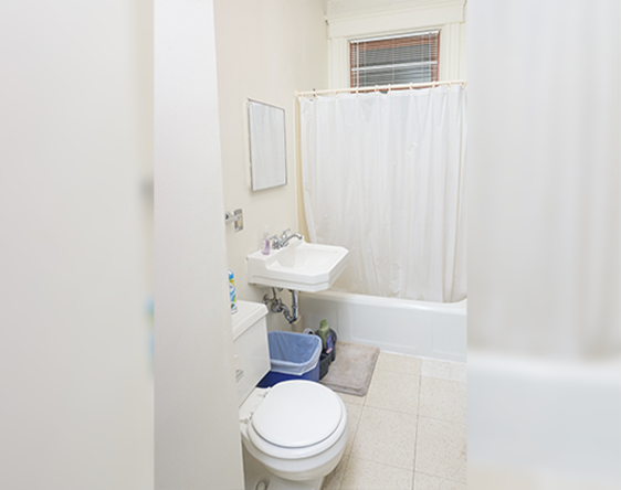 bathroom inside dorm in cottage place