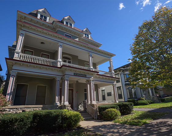 outside of cottage dorm building