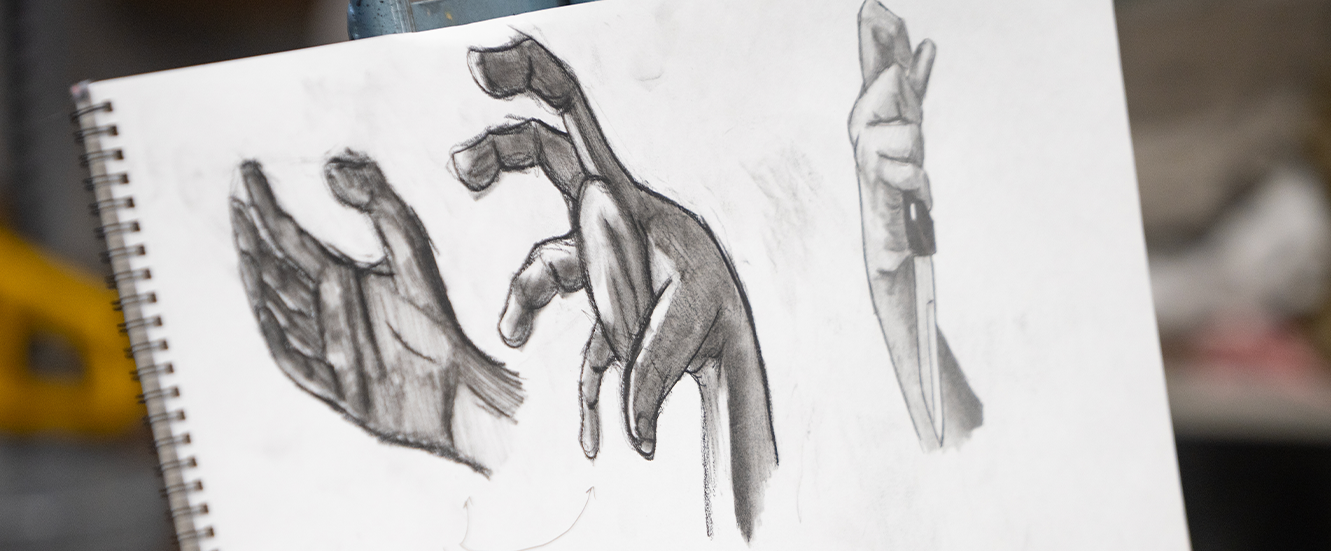 sketch of hands