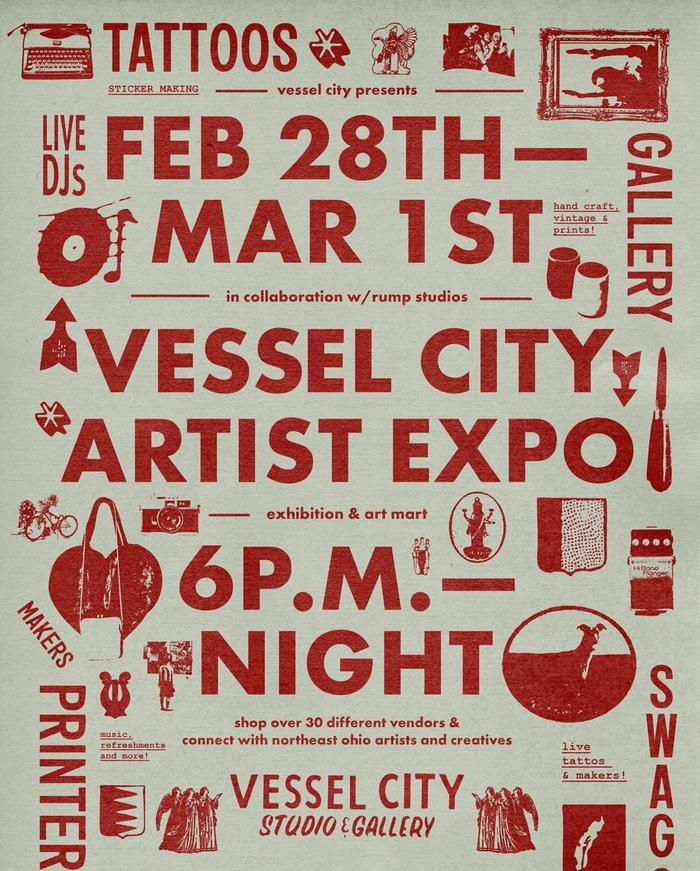 Vessel City Artist Expo poster flyer