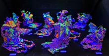 UV Light Sculptures, Space/Form/Process